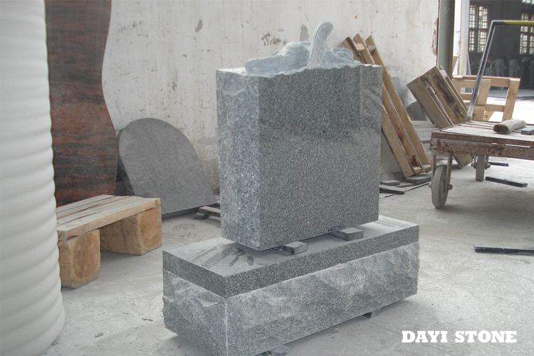 Grey Granite Headstone & Tombstone & Monument